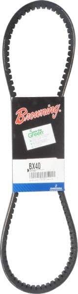 Browning - Section BX, 21/32" Wide, 43" Outside Length, Gripnotch V-Belt - Rubber Compound, Gripnotch, No. BX40 - Eagle Tool & Supply