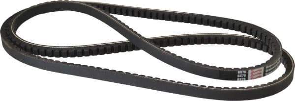 Browning - Section BX, 21/32" Wide, 79" Outside Length, Gripnotch V-Belt - Rubber Compound, Gripnotch, No. BX76 - Eagle Tool & Supply