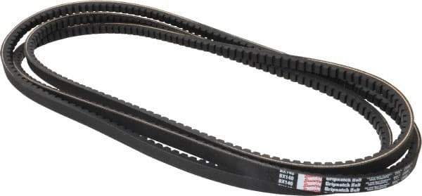 Browning - Section BX, 21/32" Wide, 143" Outside Length, Gripnotch V-Belt - Rubber Compound, Gripnotch, No. BX140 - Eagle Tool & Supply