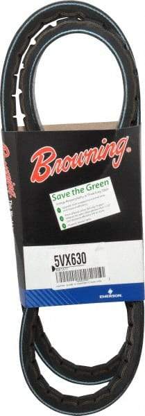 Browning - Section 5VX, 5/8" Wide, 63" Outside Length, Gripnotch V-Belt - Rubber Compound, 358 Gripnotch, No. 5VX630 - Eagle Tool & Supply
