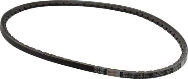 Browning - Section 3VX, 3/8" Wide, 30" Outside Length, Gripnotch V-Belt - Rubber Compound, 358 Gripnotch, No. 3VX300 - Eagle Tool & Supply