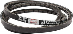 Browning - Section 3VX, 3/8" Wide, 45" Outside Length, Gripnotch V-Belt - Rubber Compound, 358 Gripnotch, No. 3VX450 - Eagle Tool & Supply
