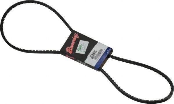 Browning - Section 3VX, 3/8" Wide, 60" Outside Length, Gripnotch V-Belt - Rubber Compound, 358 Gripnotch, No. 3VX600 - Eagle Tool & Supply