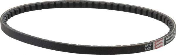 Browning - Section AX, 1/2" Wide, 27" Outside Length, Gripnotch V-Belt - Rubber Compound, Gripnotch, No. AX25 - Eagle Tool & Supply