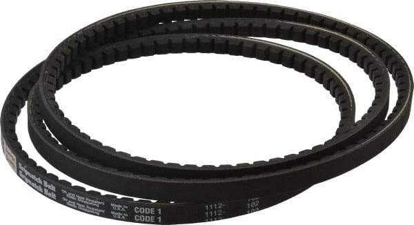 Browning - Section AX, 1/2" Wide, 79" Outside Length, Gripnotch V-Belt - Rubber Compound, Gripnotch, No. AX77 - Eagle Tool & Supply
