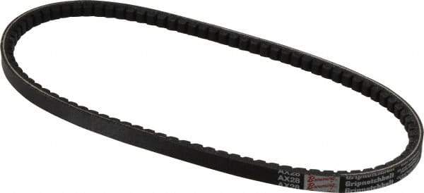 Browning - Section AX, 1/2" Wide, 30" Outside Length, Gripnotch V-Belt - Rubber Compound, Gripnotch, No. AX28 - Eagle Tool & Supply