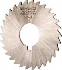 Made in USA - 3" Diam x 5/64" Blade Thickness x 1" Arbor Hole Diam, 30 Tooth Slitting and Slotting Saw - Arbor Connection, Right Hand, Uncoated, High Speed Steel, Concave Ground - Eagle Tool & Supply