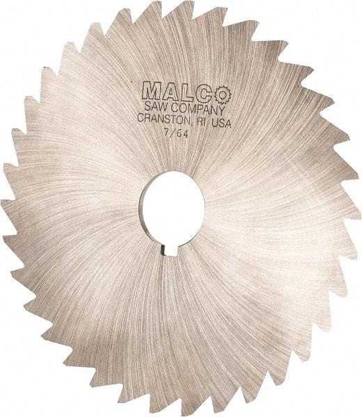 Made in USA - 6" Diam x 7/64" Blade Thickness x 1" Arbor Hole Diam, 50 Tooth Slitting and Slotting Saw - Arbor Connection, Right Hand, Uncoated, High Speed Steel, Concave Ground, Contains Keyway - Eagle Tool & Supply