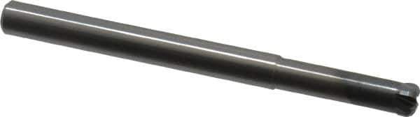 OSG - 1/4", 4 Flute, Single End, Solid Carbide, 1/16" Corner Radius End Mill - 3" OAL, 0.1" LOC, Right Hand Cut, 1" Extended Reach - Eagle Tool & Supply