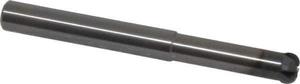OSG - 5/16", 4 Flute, Single End, Solid Carbide, 3/32" Corner Radius End Mill - 3" OAL, 1/8" LOC, Right Hand Cut, 1-1/4" Extended Reach - Eagle Tool & Supply