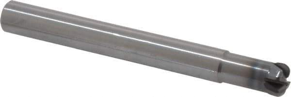 OSG - 12mm, 4 Flute, Single End, Solid Carbide, 3mm Corner Radius End Mill - 110mm OAL, 5mm LOC, Right Hand Cut, 24mm Extended Reach - Eagle Tool & Supply