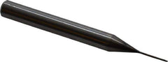 OSG - 1/32" Diam, 1/32" LOC, 2 Flute Solid Carbide Ball End Mill - WXL Finish, Single End, 2-1/2" OAL, 1/4" Shank Diam, Spiral Flute - Eagle Tool & Supply