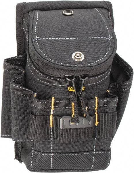 CLC - 6 Pocket General Purpose Holster - Polyester, Black, 6-1/4" Wide x 8-1/4" High - Eagle Tool & Supply