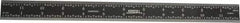 SPI - 12" Long, 1/64, 1/32, 1/16, 1/8" Graduation, Rigid Steel Rule - 4R Graduation Style, 1" Wide, Black, Black Chrome Finish - Eagle Tool & Supply