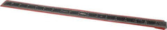 SPI - 18" Long, 1/100, 1/64, 1/50, 1/32" Graduation, Rigid Steel Rule - 16R Graduation Style, 1-1/8" Wide, Black, Black Chrome Finish - Eagle Tool & Supply
