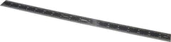 SPI - 18" Long, 1/64, 1/32" and 0.5, 1mm Graduation, Rigid Steel Rule - English/Metric Graduation Style, 1-1/8" Wide, Black, Black Chrome Finish - Eagle Tool & Supply