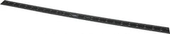 SPI - 24" Long, 1/100, 1/64, 1/32, 1/10" Graduation, Rigid Steel Rule - 5R Graduation Style, 1-1/8" Wide, Black, Black Chrome Finish - Eagle Tool & Supply
