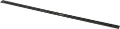 SPI - 12" Long, 1/100, 1/64, 1/50, 1/32" Graduation, Flexible Steel Rule - 16R Graduation Style, 1/2" Wide, Black, Black Chrome Finish - Eagle Tool & Supply