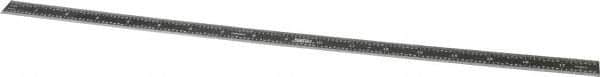 SPI - 18" Long, 1/64, 1/50, 1/32, 1/10" Graduation, Flexible Steel Rule - 3R Graduation Style, 3/4" Wide, Black, Black Chrome Finish - Eagle Tool & Supply