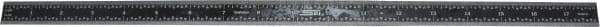 SPI - 18" Long, 1/64, 1/32, 1/16, 1/8" Graduation, Flexible Steel Rule - 4R Graduation Style, 3/4" Wide, Black, Black Chrome Finish - Eagle Tool & Supply