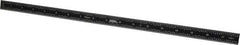 SPI - 18" Long, 1/100, 1/64, 1/32, 1/10" Graduation, Flexible Steel Rule - 5R Graduation Style, 3/4" Wide, Black, Black Chrome Finish - Eagle Tool & Supply