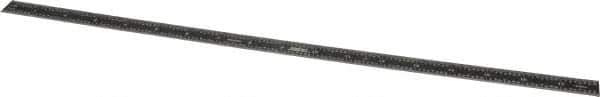 SPI - 18" Long, 1/100, 1/64, 1/50, 1/32" Graduation, Flexible Steel Rule - 16R Graduation Style, 3/4" Wide, Black, Black Chrome Finish - Eagle Tool & Supply