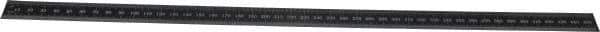 SPI - 18" Long, 1/64, 1/32" and 0.5, 1mm Graduation, Flexible Steel Rule - English/Metric Graduation Style, 3/4" Wide, Black, Black Chrome Finish - Eagle Tool & Supply