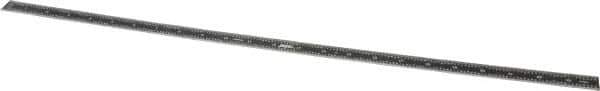 SPI - 24" Long, 1/64, 1/50, 1/32, 1/10" Graduation, Flexible Steel Rule - 3R Graduation Style, 3/4" Wide, Black, Black Chrome Finish - Eagle Tool & Supply