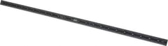 SPI - 24" Long, 1/100, 1/64, 1/32, 1/10" Graduation, Flexible Steel Rule - 5R Graduation Style, 3/4" Wide, Black, Black Chrome Finish - Eagle Tool & Supply