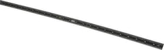 SPI - 24" Long, 1/100, 1/64, 1/50, 1/32" Graduation, Flexible Steel Rule - 16R Graduation Style, 3/4" Wide, Black, Black Chrome Finish - Eagle Tool & Supply