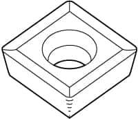 Kennametal - SPEN4401 Grade KY3500 Ceramic Milling Insert - Uncoated, 1/4" Thick, 1/2" Inscribed Circle - Eagle Tool & Supply