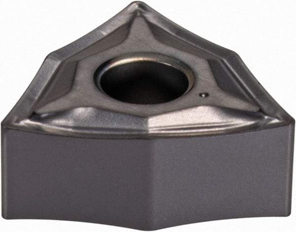 Iscar - WNMG331 NF Grade IC907 Carbide Turning Insert - TiN/TiAlN Finish, 80° Trigon, 3/8" Inscr Circle, 3/16" Thick, 1/64" Corner Radius - Eagle Tool & Supply