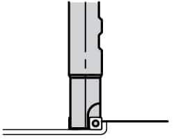 Kennametal - EP1848 GD Grade KC725M Carbide Milling Insert - TiN/TiCN/TiN Finish, 0.217" Thick, 4.8mm Corner Radius - Eagle Tool & Supply