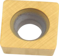 Kennametal - SPEB322 Grade KC725M Carbide Milling Insert - TiN/TiCN/TiN Finish, 0.1252" Thick, 0.3752" Inscribed Circle, 0.8mm Corner Radius - Eagle Tool & Supply