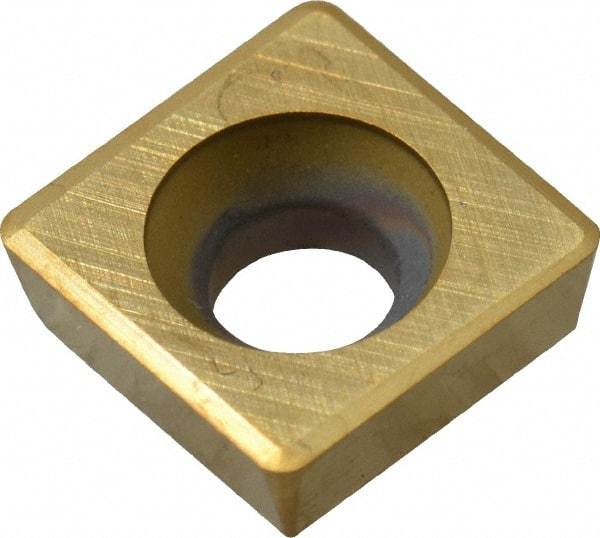 Kennametal - SPEB322 Grade KC725M Carbide Milling Insert - TiN/TiCN/TiN Finish, 0.1252" Thick, 0.3752" Inscribed Circle, 0.8mm Corner Radius - Eagle Tool & Supply