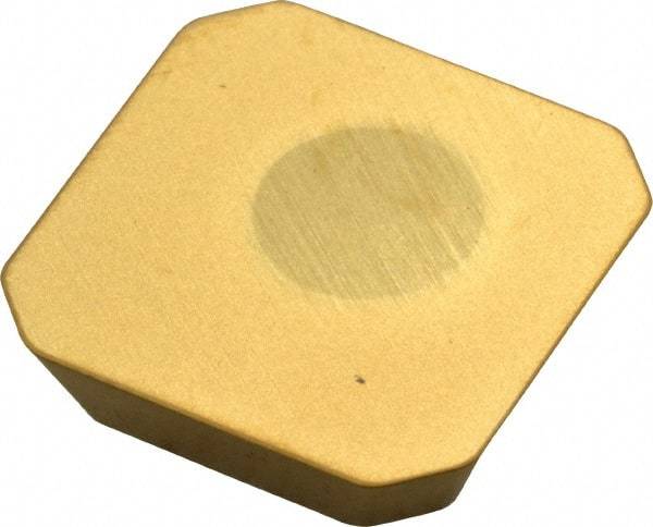 Kennametal - SEAN42 LN Grade KC725M Carbide Milling Insert - TiN/TiCN/TiN Finish, 0.1252" Thick, 1/2" Inscribed Circle, 1.14mm Corner Radius - Eagle Tool & Supply