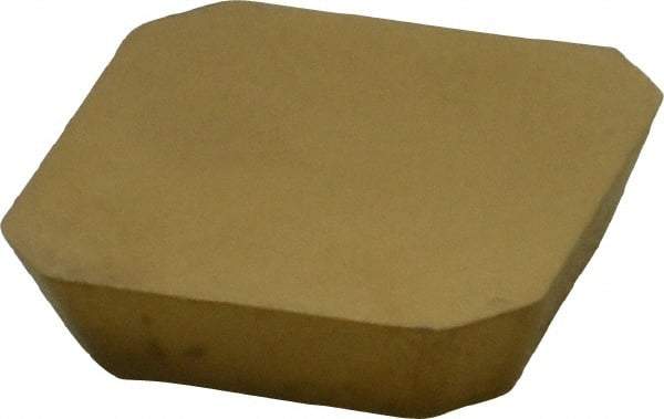 Kennametal - SEAN42 LN Grade KC725M Carbide Milling Insert - TiN/TiCN/TiN Finish, 0.1252" Thick, 1/2" Inscribed Circle, 1.14mm Corner Radius - Eagle Tool & Supply