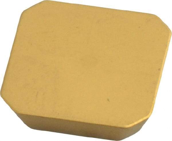 Kennametal - SEKN42 GN Grade KC725M Carbide Milling Insert - TiN/TiCN/TiN Finish, 0.1252" Thick, 1/2" Inscribed Circle, 1mm Corner Radius - Eagle Tool & Supply