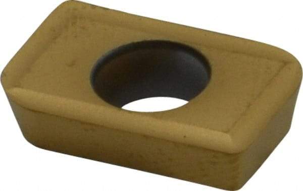 Kennametal - XDMT150332 Grade KC725M Carbide Milling Insert - TiN/TiCN/TiN Finish, 0.1252" Thick, 3.2mm Corner Radius - Eagle Tool & Supply