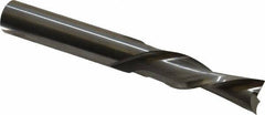 Onsrud - 3/8" Cutting Diam x 1-1/4" Length of Cut, 2 Flute, Downcut Spiral Router Bit - Uncoated, Right Hand Cut, Solid Carbide, 3" OAL x 3/8" Shank Diam, Double Edge, 30° Helix Angle - Eagle Tool & Supply