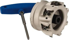 Iscar - 7 Inserts, 3" Cut Diam, 1" Arbor Diam, 0.63" Max Depth of Cut, Indexable Square-Shoulder Face Mill - 0/90° Lead Angle, 2" High, T490 LN.T 1607 Insert Compatibility, Through Coolant, Series Helitang - Eagle Tool & Supply