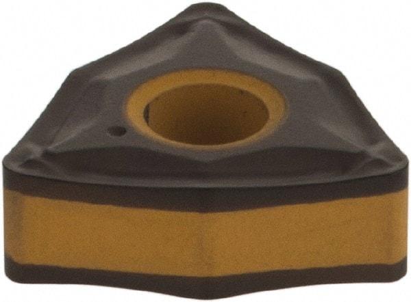 Iscar - WNMG3-2 NF Grade IC8350 Carbide Turning Insert - TiCN/Al2O3/TiN Finish, 80° Trigon, 3/8" Inscr Circle, 5/32" Thick, 1/32" Corner Radius - Eagle Tool & Supply
