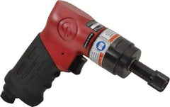 Chicago Pneumatic - 1/4" Bit Holder, 2,200 RPM, Pistol Grip Handle Air Screwdriver - 124 In/Lb Torque, 1/4 NPT Inlet, 2.5 CFM - Eagle Tool & Supply