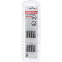 Wiha - 5mm Hex Screwdriver Bit - 1/4" Drive, 1" OAL - Eagle Tool & Supply
