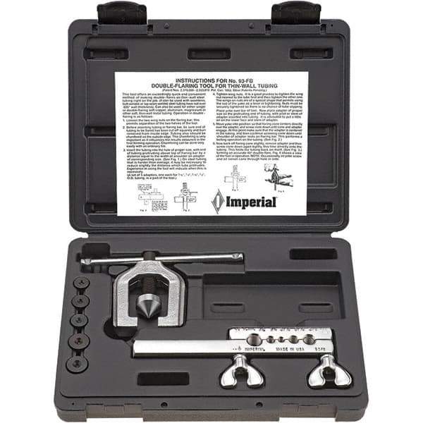 Imperial - Flaring Tools & Tube Expanders Type: Double Flaring Tool Kit Maximum Pipe Capacity (Inch): 1/2 - Eagle Tool & Supply