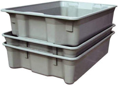 MFG Tray - 500 Lb Load Capacity White Fiberglass Tote Container - Stacking, Nesting, 42-1/2" Long x 20" Wide x 14.3" High - Eagle Tool & Supply