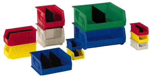 LEWISBins+ - 25 Lb. Load Capacity, 7-3/8" Deep, Green Polypropylene Hopper Stacking Bin - 3" High x 4-1/8" Wide x 7-3/8" Long - Eagle Tool & Supply