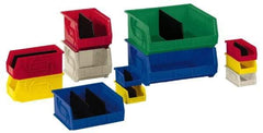 LEWISBins+ - 15 Lb. Load Capacity, 5-3/8" Deep, Blue Polypropylene Hopper Stacking Bin - 3" High x 4-1/8" Wide x 5-3/8" Long - Eagle Tool & Supply