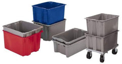 LEWISBins+ - 2.3 Cu Ft, 70 Container, 300 Stack Lb Load Capacity Blue Polyethylene Tote Container - Stacking, Nesting, 28.4" Long x 18.7" Wide x 10-1/2" High - Eagle Tool & Supply