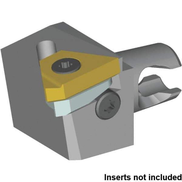 Kennametal - Insert Style LT 16EL, 20mm Head Length, Left Hand Cut, External Modular Threading Cutting Unit Head - System Size KM16, 10mm Center to Cutting Edge, Series KM Micro - Eagle Tool & Supply